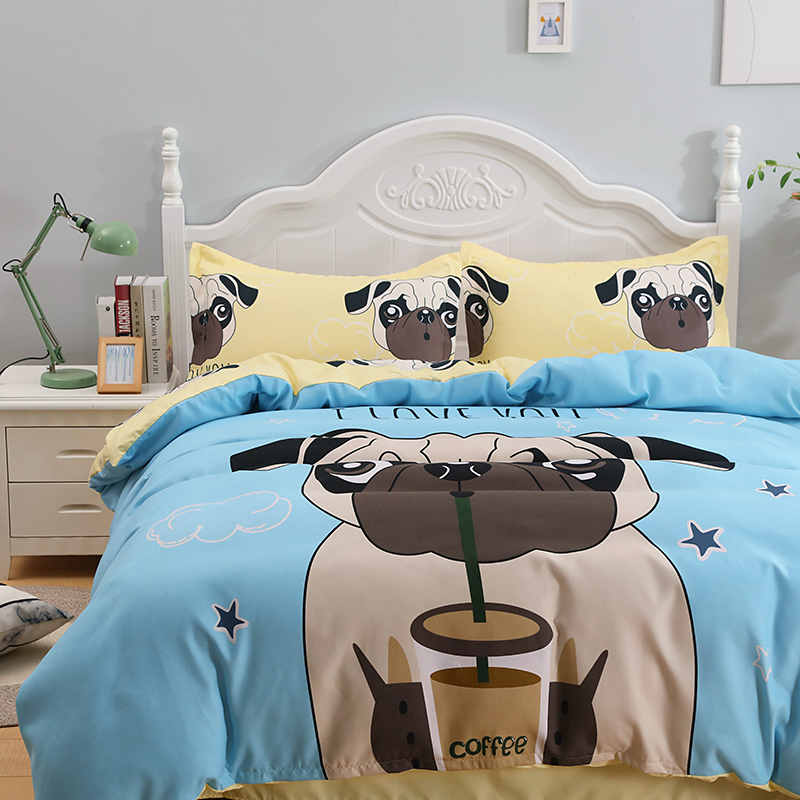 Wholesale Cartoon Dog Drinking Pattern Printing Bedding Four-piece Set Nihaojewelry display picture 9