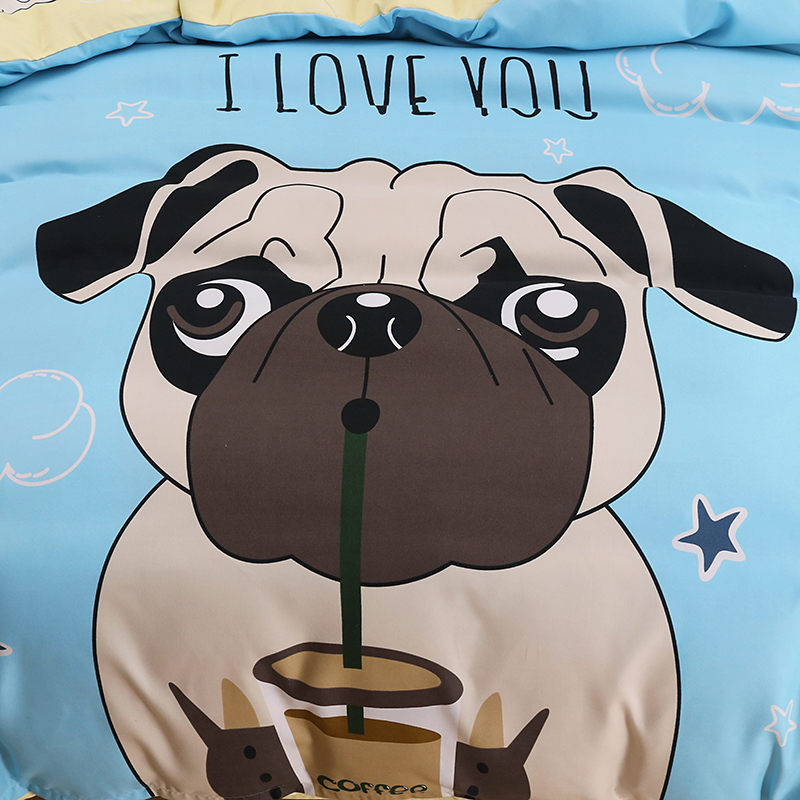 Wholesale Cartoon Dog Drinking Pattern Printing Bedding Four-piece Set Nihaojewelry display picture 11
