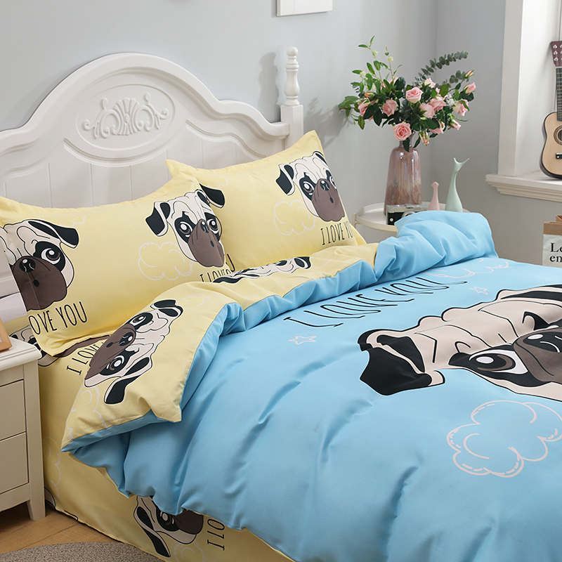 Wholesale Cartoon Dog Drinking Pattern Printing Bedding Four-piece Set Nihaojewelry display picture 12