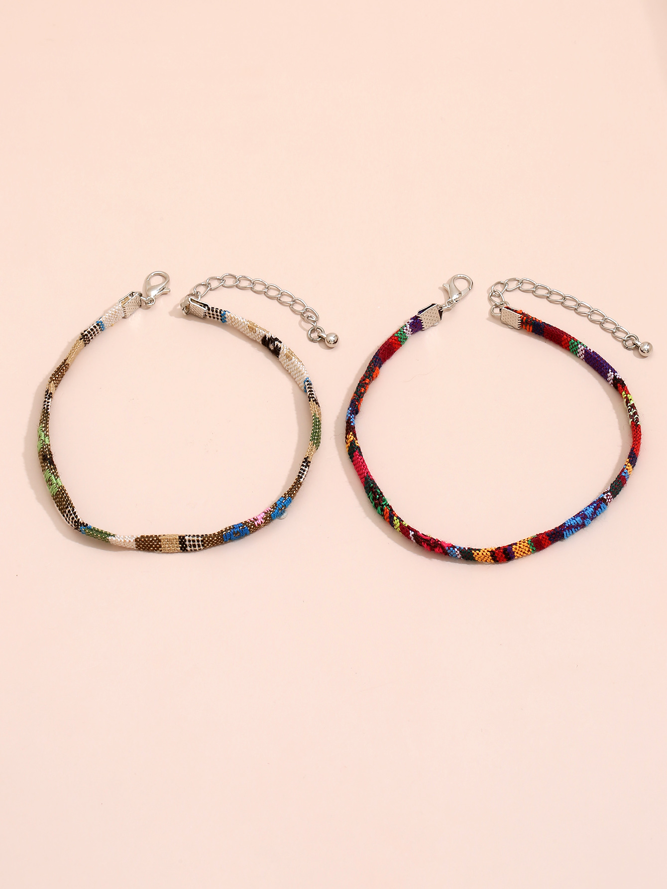 Bracelet De Cheville Tressé Aux Couleurs Ethniques En Gros Nihaojewelry display picture 1