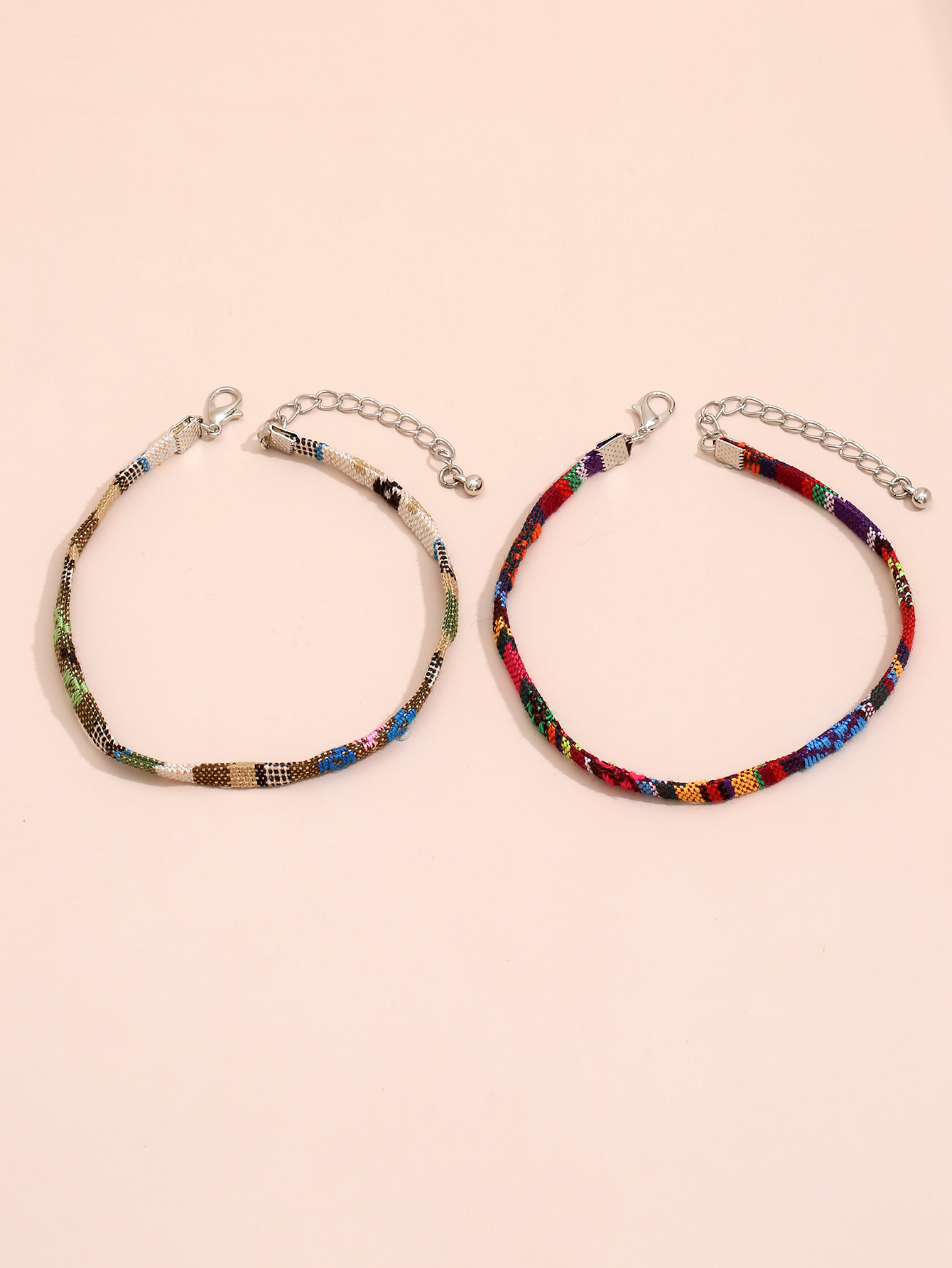 Ethnic Clashing Color Braided Anklet Wholesale Nihaojewelry display picture 1