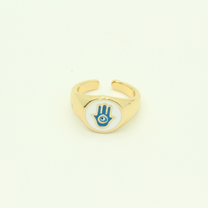 Fashion New Eye Palm Alloy Ring Wholesale Nihaojewelry display picture 2