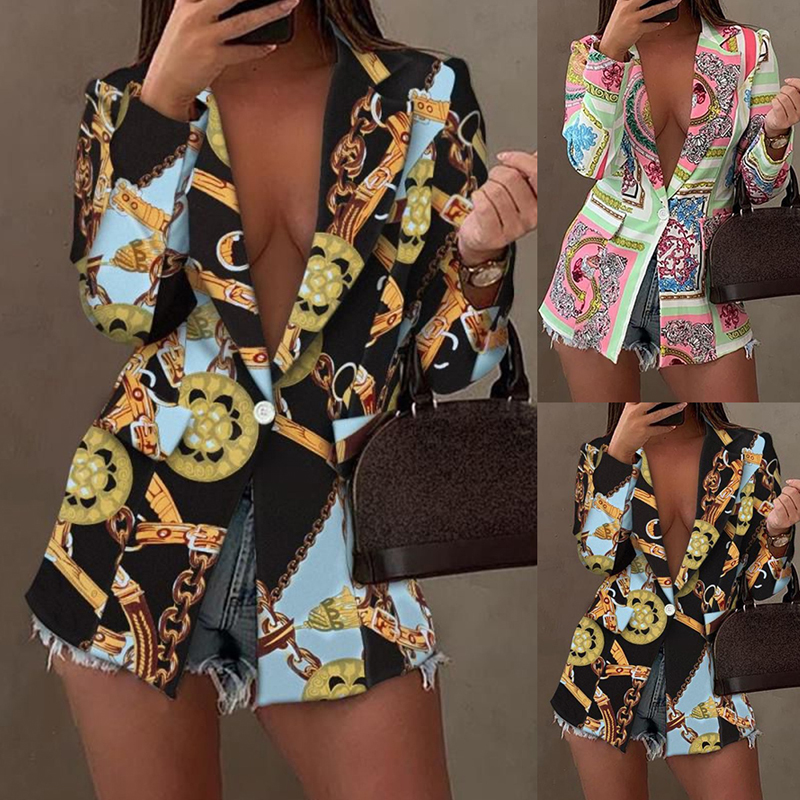 Autumn Long-sleeved Fashion Sexy Printing Blazer display picture 1