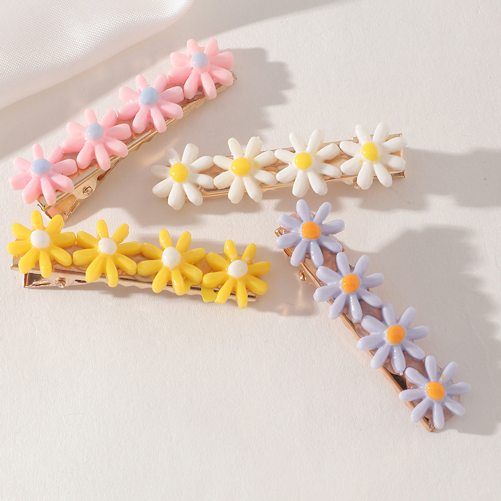 Candy Color Flower Hairpin Set Wholesale Nihaojewelry display picture 2