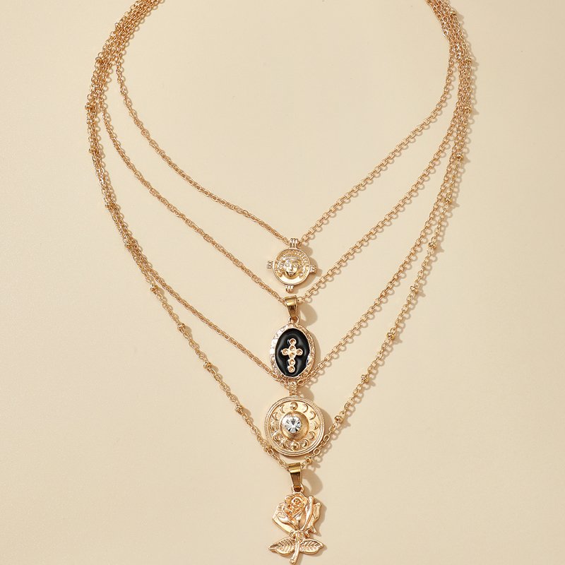 Collier Multicouche Bohème Saint Valentin Croix En Gros Nihaojewelry display picture 2