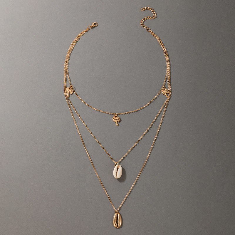 Mode Shell Star Kokosnuss Anhänger Mehrschichtige Halskette Großhandel Nihaojewelry display picture 1