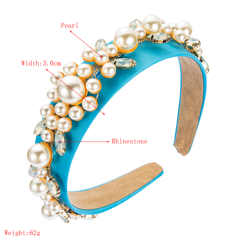 Baroque Creative Leaf Flower Shape Imitation Pearl Headband Wholesale Nihaojewelry display picture 1