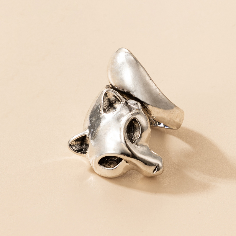 Fashion Geometric Fox Open Alloy Ring Wholesale Nihaojewelry display picture 1