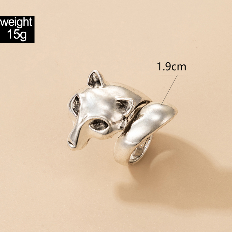 Fashion Geometric Fox Open Alloy Ring Wholesale Nihaojewelry display picture 5