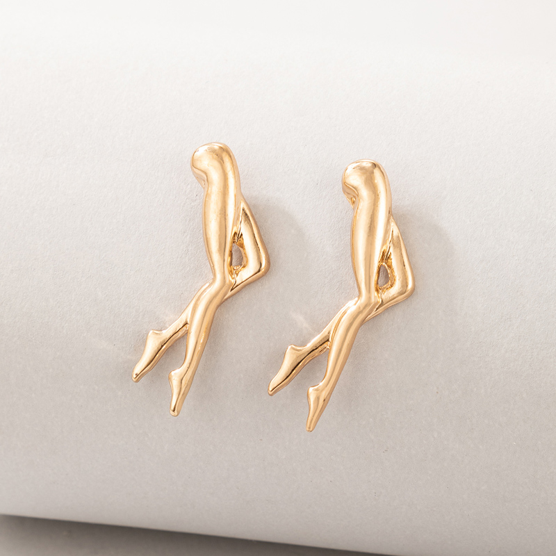 Wholesale Jewelry Ballet Leg Shape Stud Earrings Nihaojewelry display picture 1