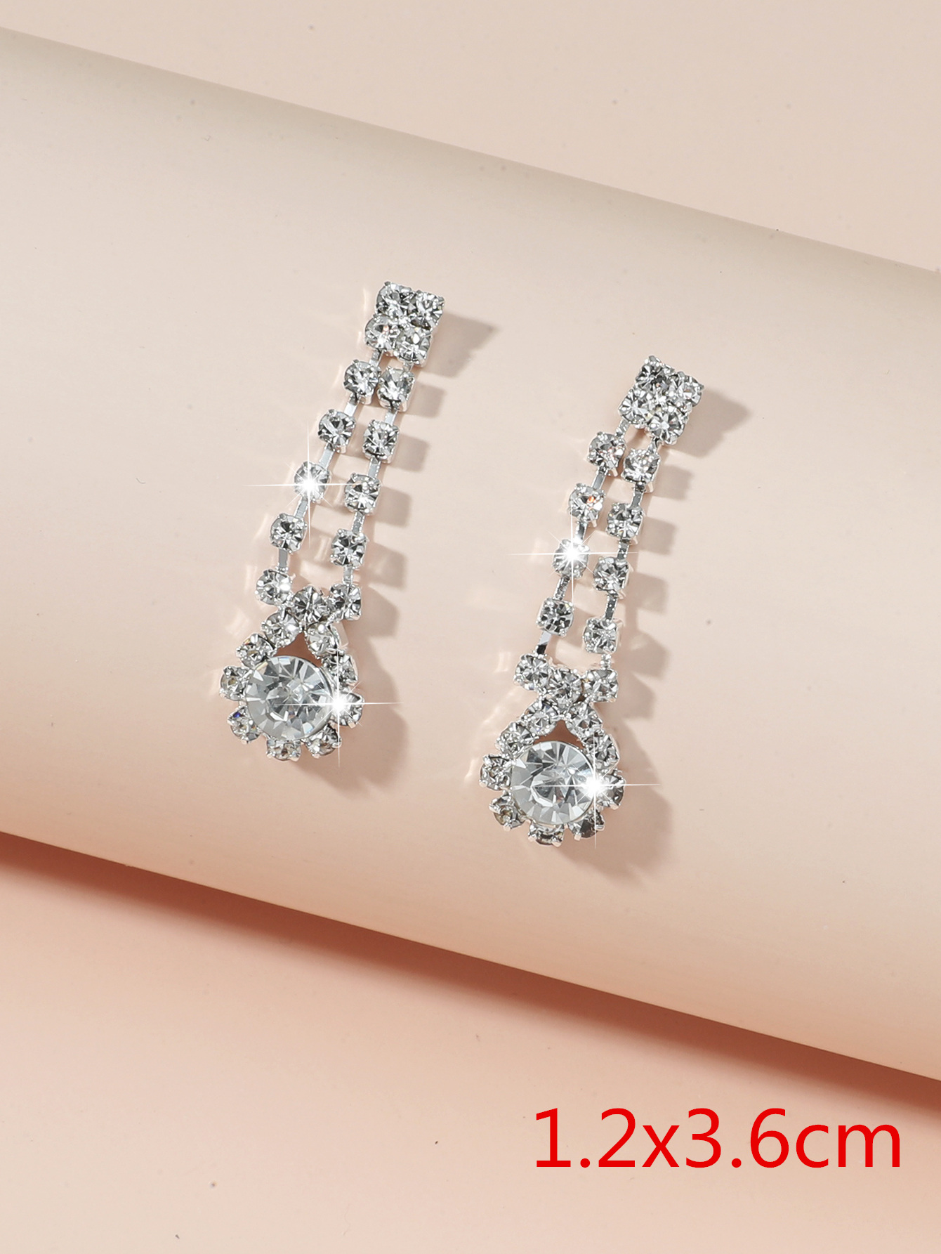 Fashion Water Drop Shape Flash Diamond Earrings Wholesale Nihaojewelry display picture 1