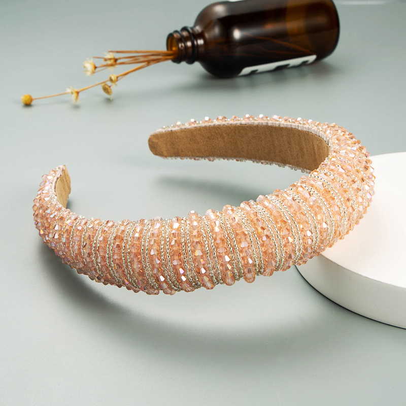Bandeau En Cristal De Tissu De Couleur Unie De Mode En Gros Nihaojewelry display picture 3
