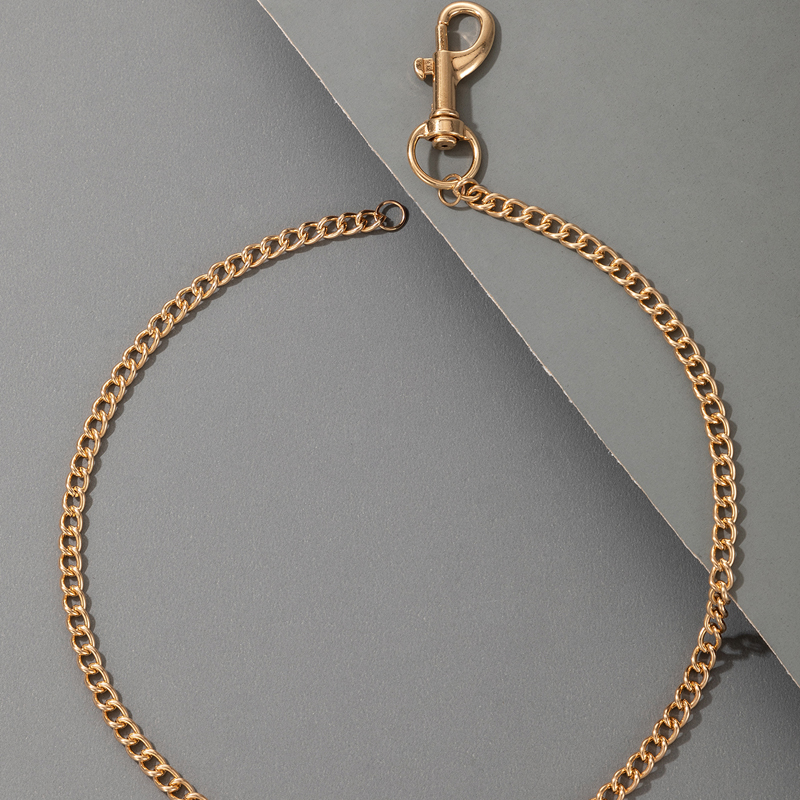 Wholesale Punk Style Single-layer Thick Chain Spring Clasp Necklace Nihaojewelry display picture 4