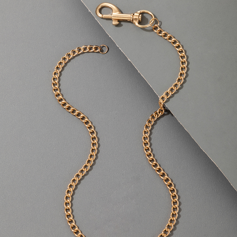 Wholesale Punk Style Single-layer Thick Chain Spring Clasp Necklace Nihaojewelry display picture 5