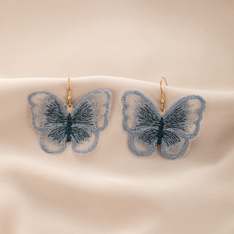 Ethnic Style Lace Butterfly Tassel Earrings Wholesale Nihaojewelry display picture 1