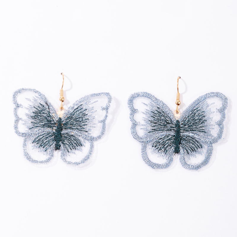 Ethnic Style Lace Butterfly Tassel Earrings Wholesale Nihaojewelry display picture 2