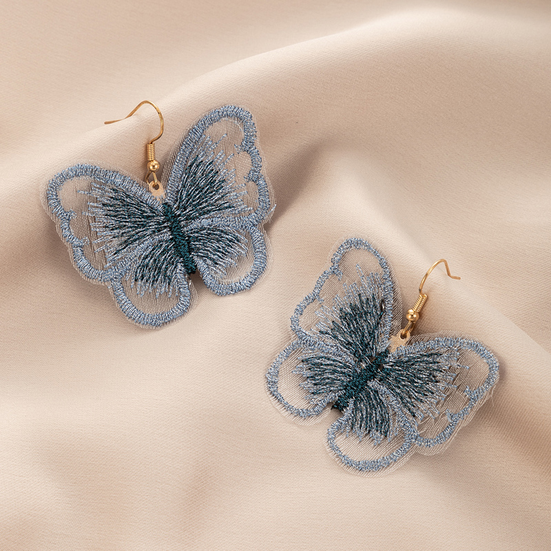 Ethnic Style Lace Butterfly Tassel Earrings Wholesale Nihaojewelry display picture 4