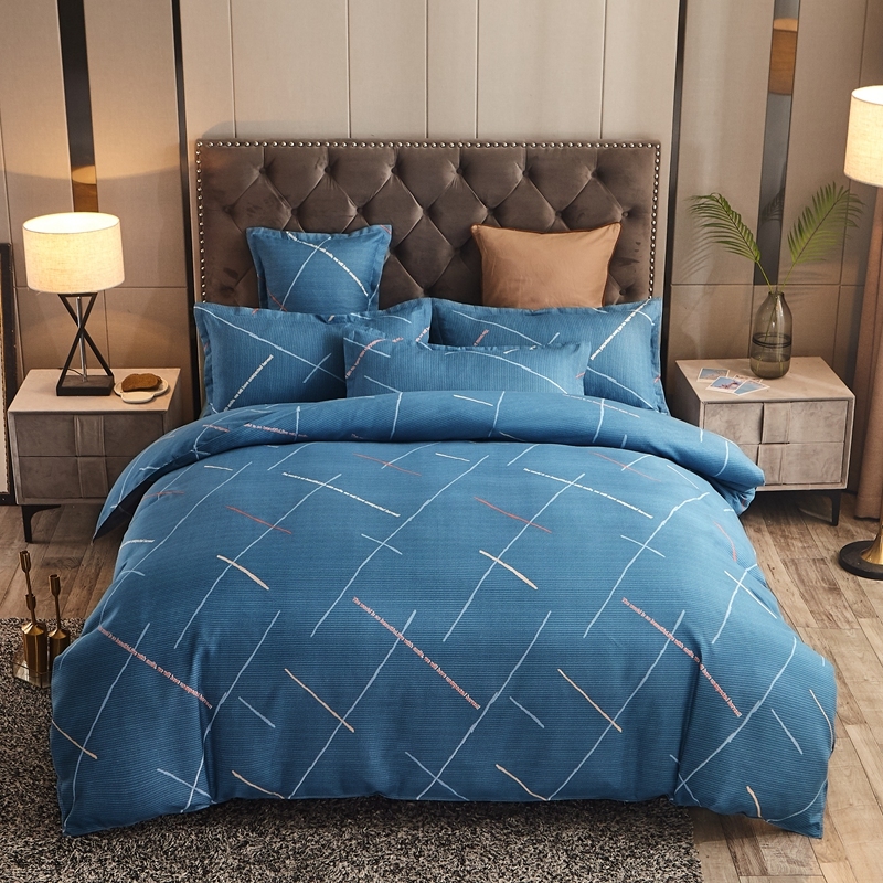 Line Printed Blue Fashion Bedding Set Wholesale Nihaojewelry display picture 2