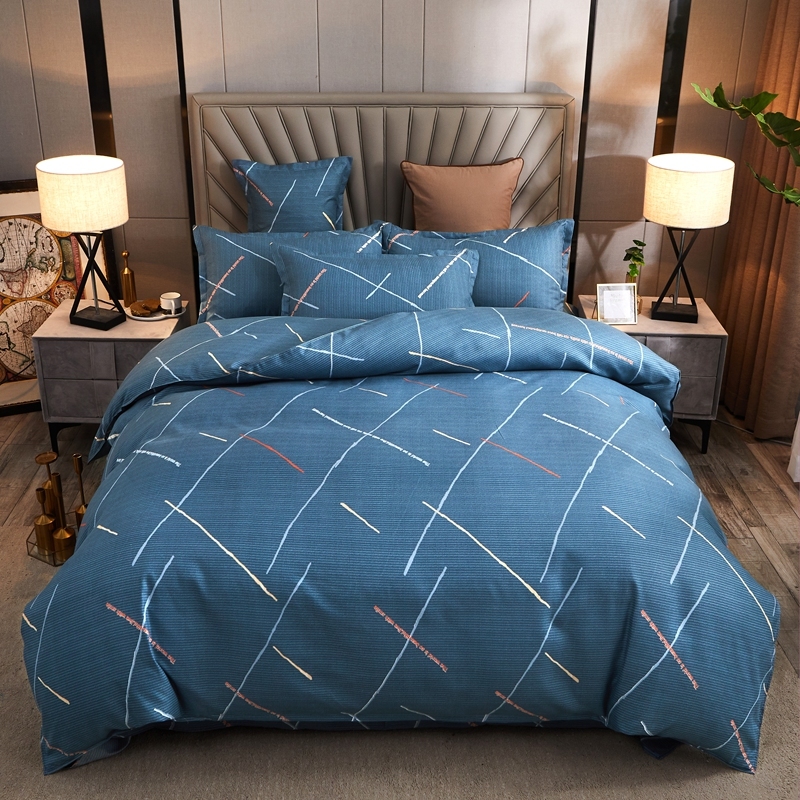 Line Printed Blue Fashion Bedding Set Wholesale Nihaojewelry display picture 7
