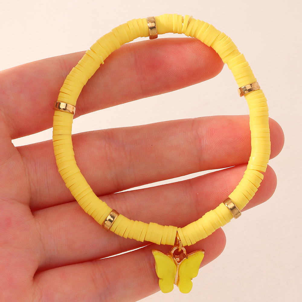 Ethnic Style Handmade Soft Ceramic Butterfly Pendant Bracelet Wholesale Nihaojewelry display picture 3