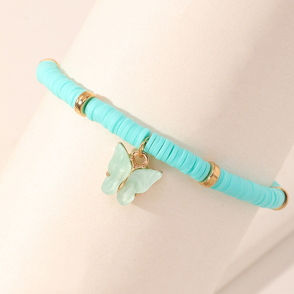Ethnic Style Handmade Soft Ceramic Butterfly Pendant Bracelet Wholesale Nihaojewelry display picture 5