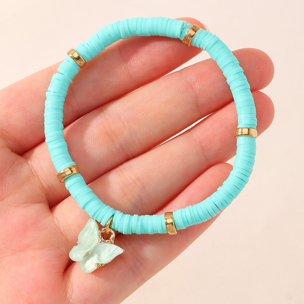 Ethnic Style Handmade Soft Ceramic Butterfly Pendant Bracelet Wholesale Nihaojewelry display picture 8