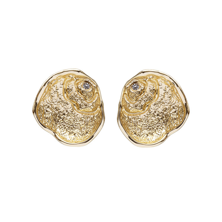 Boucles D&#39;oreilles En Diamant Irrégulières Ovales De Coquille Géométrique De Mode En Gros Nihaojewelry display picture 5