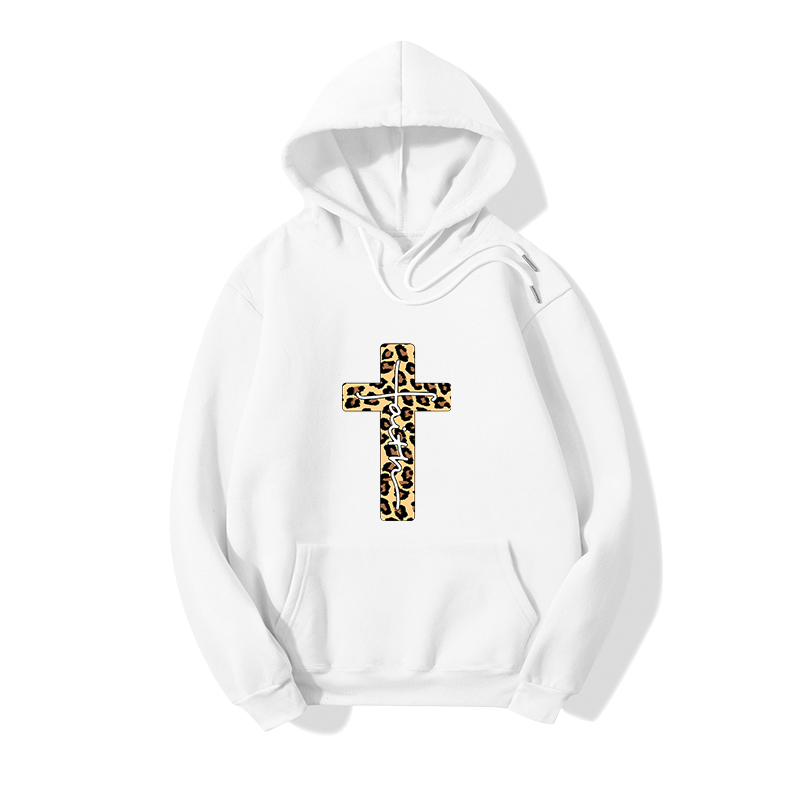 Cross Letter Printed Hooded Loose Sweater Wholesale Nihaojewelry display picture 1