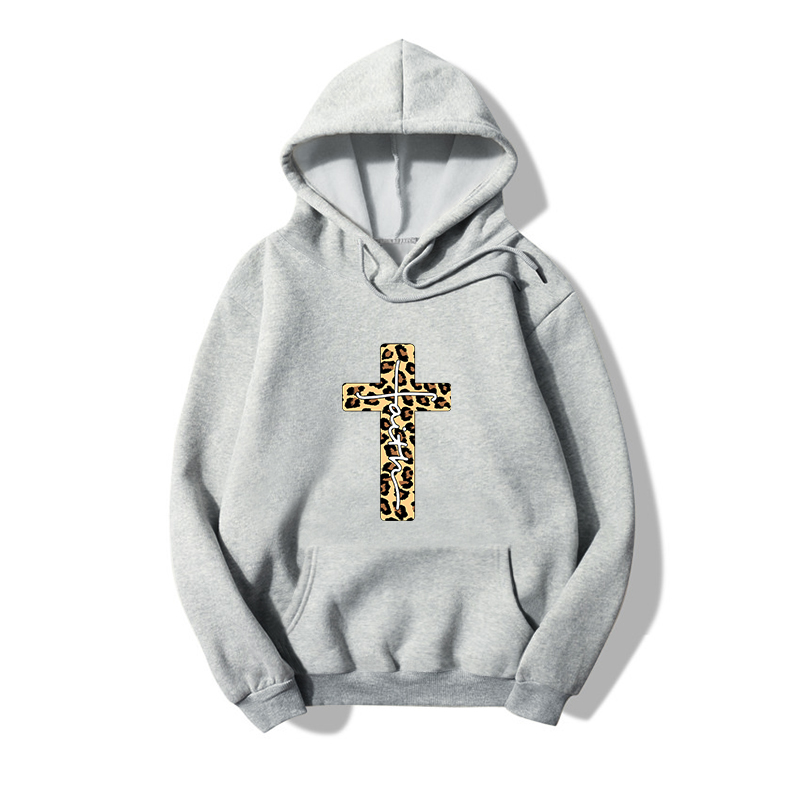 Cross Letter Printed Hooded Loose Sweater Wholesale Nihaojewelry display picture 2