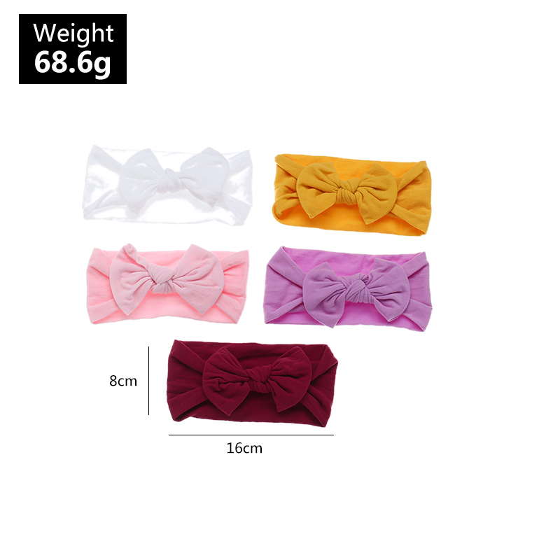 Solid Color Big Bow Children's Soft Hairband Wholesale Nihaojewelry display picture 5