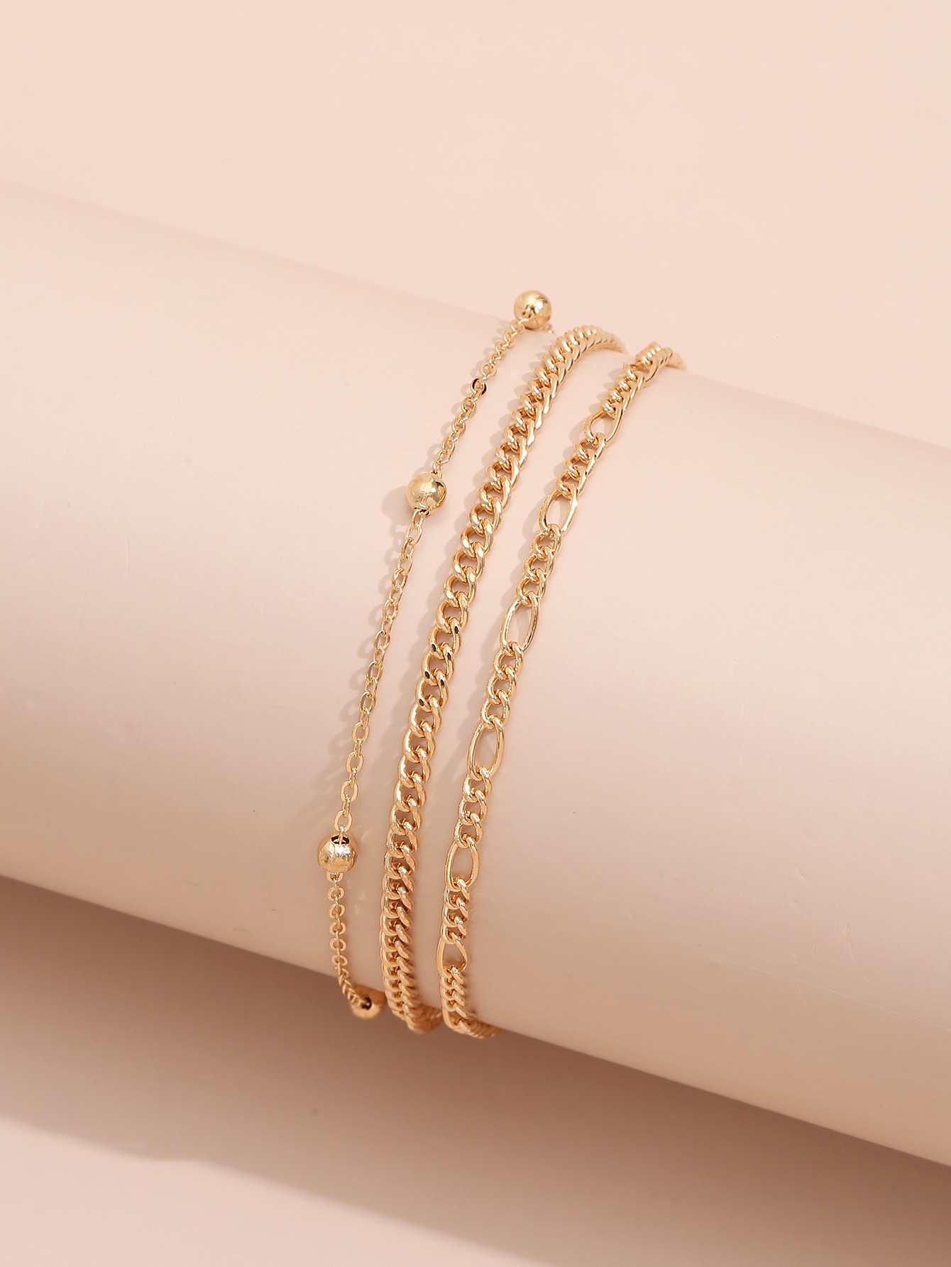 Wholesale Fashion Geometric Metal Chain Anklet Combination Nihaojewelry display picture 4