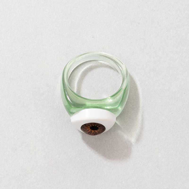 Wholesale Creative Acrylic Brown Demon Eye Ring Nihaojewelry display picture 6