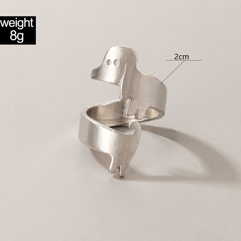 Wholesale Creative Fashion Cute Puppy Open Ring Nihaojewelry display picture 6