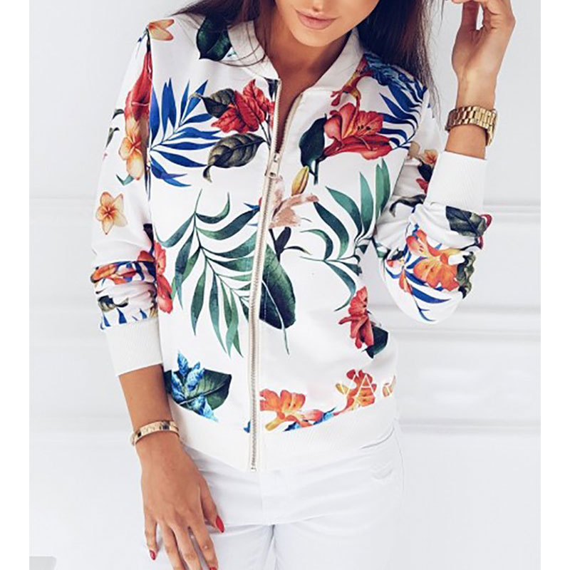 Wholesale Plant Print Long Sleeve Jacket Nihaojewelry display picture 1