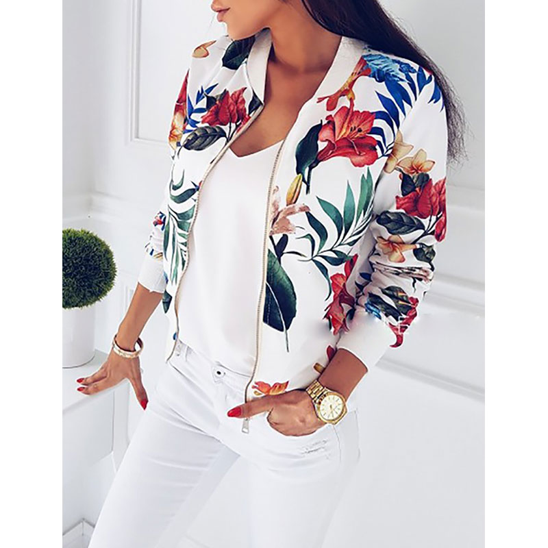 Wholesale Plant Print Long Sleeve Jacket Nihaojewelry display picture 2