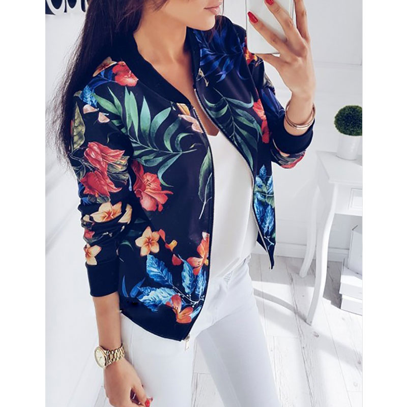 Wholesale Plant Print Long Sleeve Jacket Nihaojewelry display picture 4
