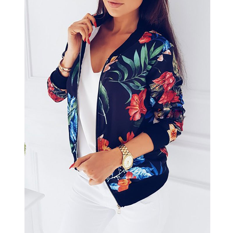 Wholesale Plant Print Long Sleeve Jacket Nihaojewelry display picture 5