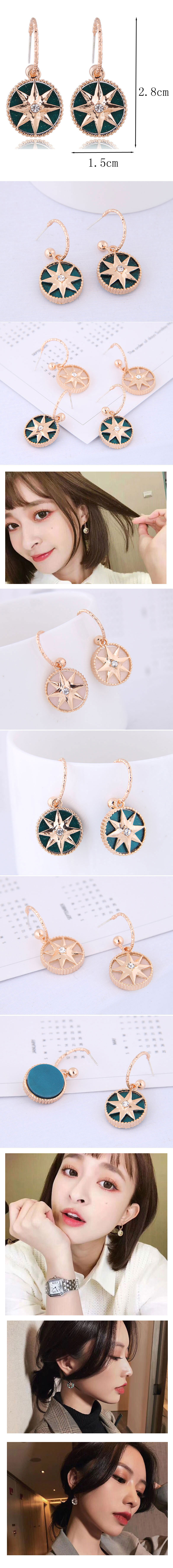 Fashion Stars Alloy Diamond Earrings Wholesale Nihaojewelry display picture 1