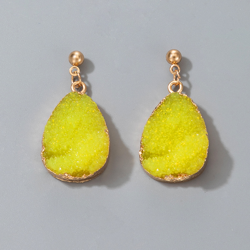 Wholesale Bohemian Geometric Yellow Natural Stone Earrings Nihaojewelry display picture 2