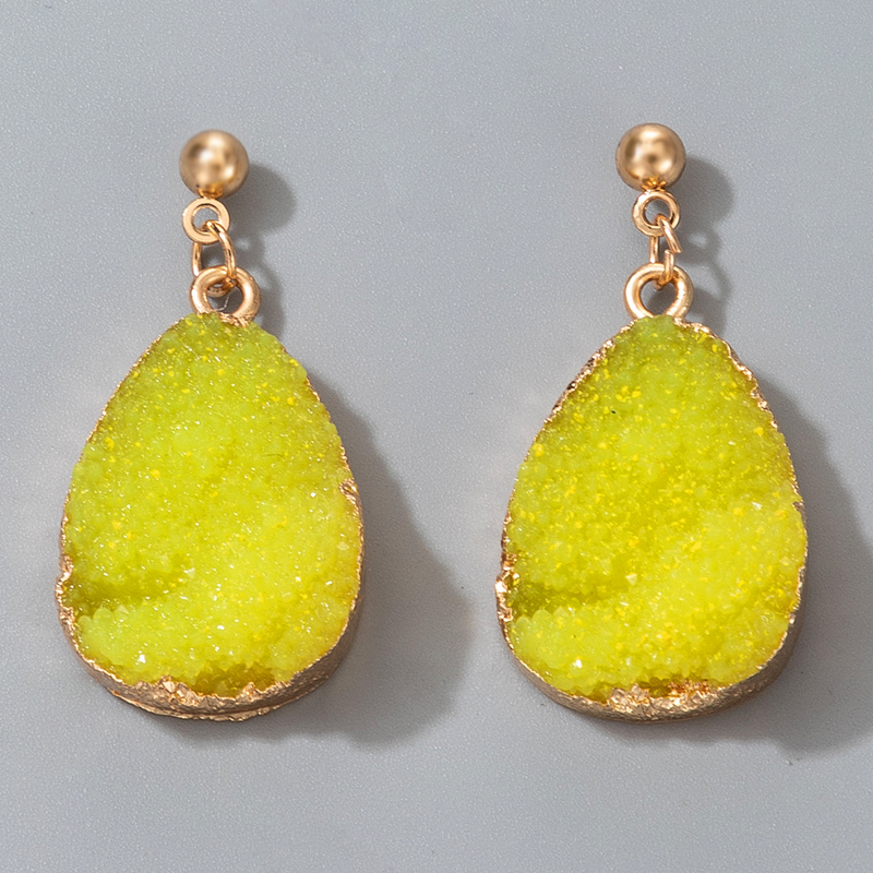 Wholesale Bohemian Geometric Yellow Natural Stone Earrings Nihaojewelry display picture 4