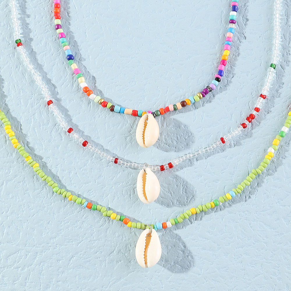 Bohemian Style Shell Pendent Beads Necklace Set Wholesale Nihaojewelry display picture 1