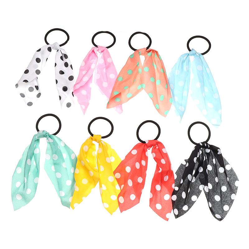 Polka Dot Streamer Hair Scrunchies Set Wholesale Nihaojewelry display picture 5