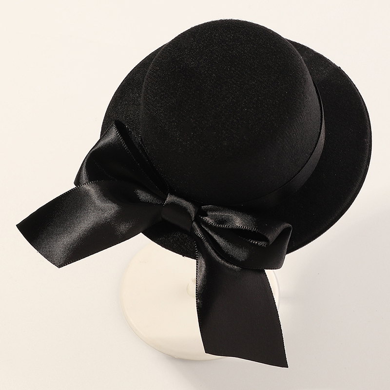 Children's Black Bow Top Hat Wholesale Nihaojewelry display picture 1