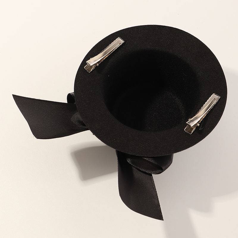 Children's Black Bow Top Hat Wholesale Nihaojewelry display picture 2