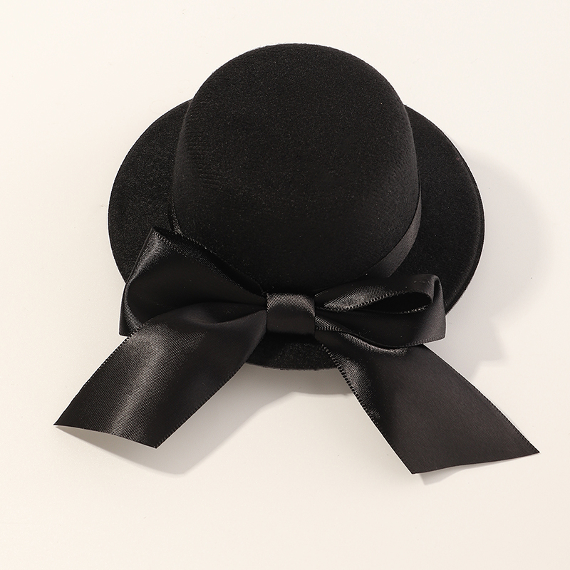 Children's Black Bow Top Hat Wholesale Nihaojewelry display picture 4