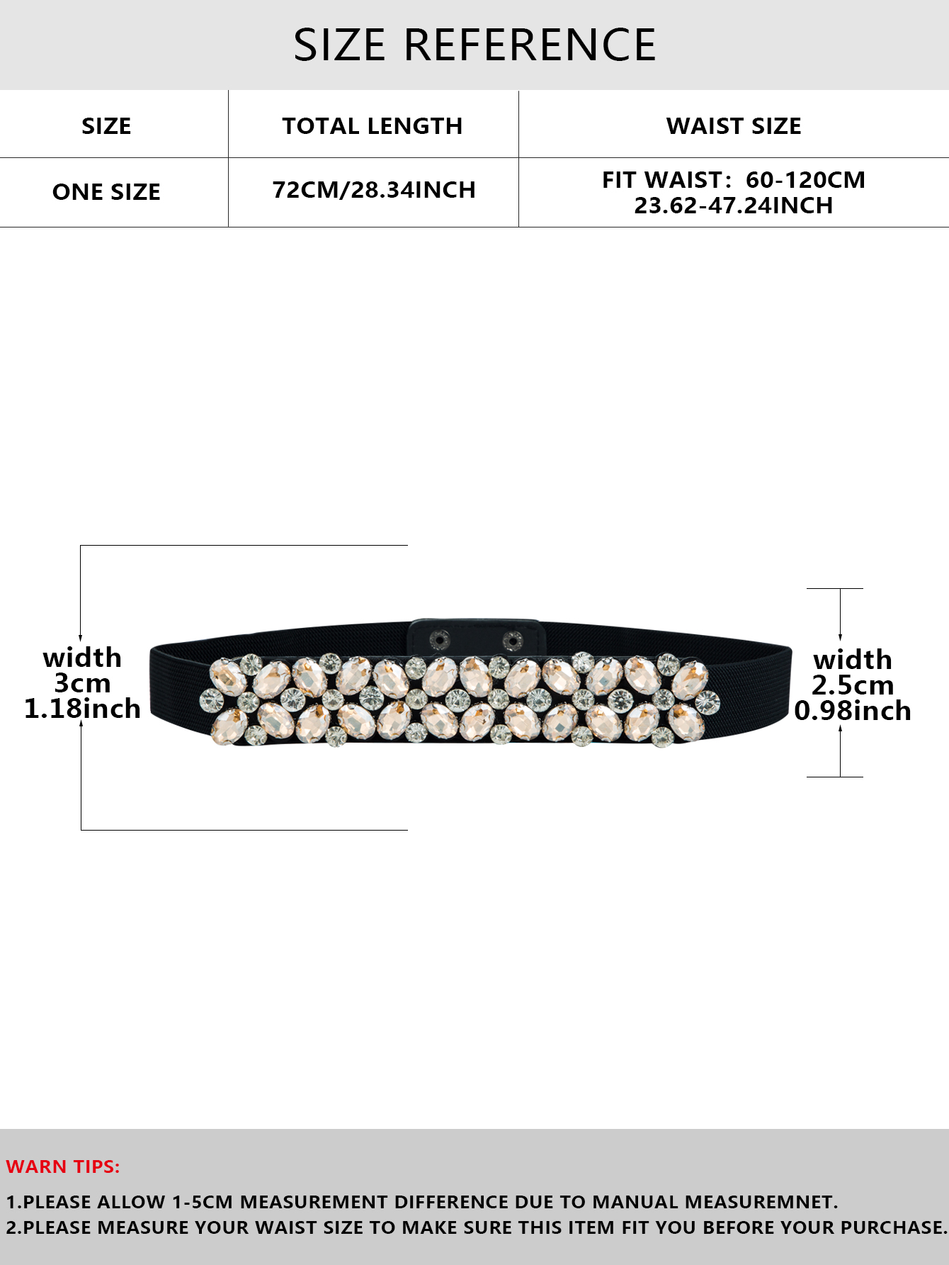 Fashion Color Diamond Elastic Woven Elastic Belt Wholesale Nihaojewelry display picture 1