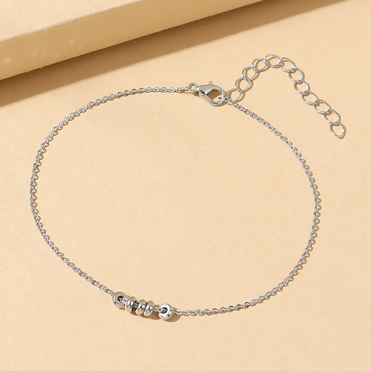 Bracelet De Cheville En Perles Rondes Coréennes En Gros Nihaojewelry display picture 1