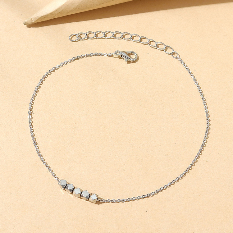 Simple Small Square Splicing Chain Anklet Wholesale Nihaojewelry display picture 1