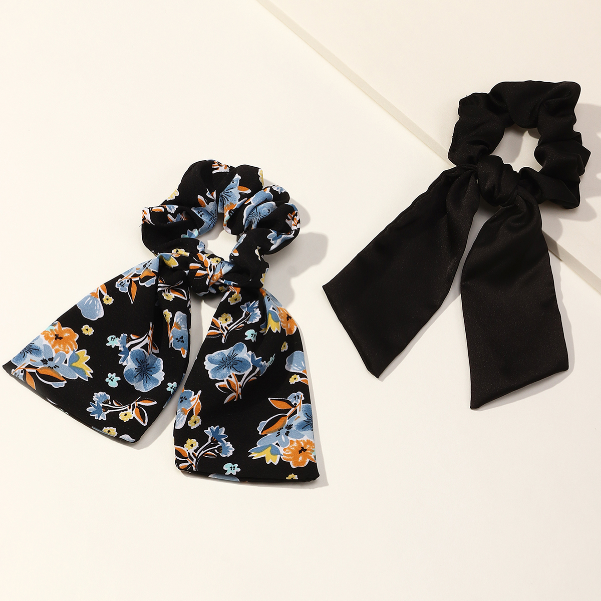 Fashion Vintage Chiffon Flower Scrunchies Wholesale Nihaojewelry display picture 1