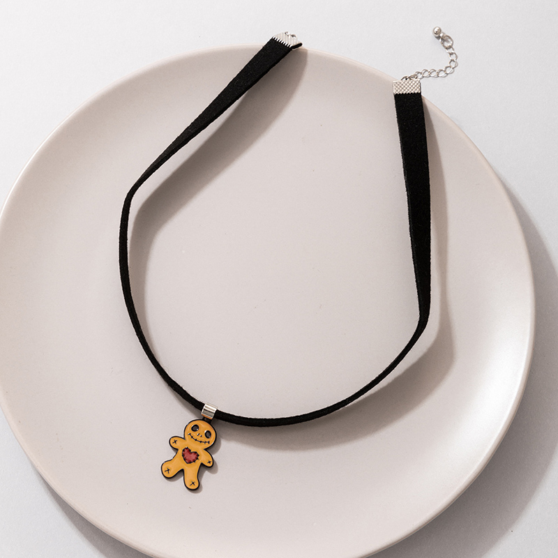 New Creative Halloween Orange Bear Pendent Necklace Wholesale Nihaojewelry display picture 4